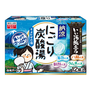<p>いい湯旅立ち 納涼にごり炭酸湯</p><p>そよかぜの宿１２錠入</p>