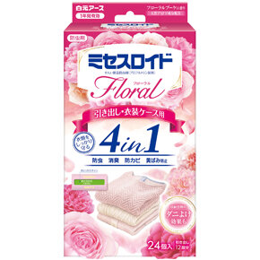 <p>ミセスロイドフローラル</p><p>引き出し用 ２４個入 １年防虫</p><p>フローラルブーケの香り</p>